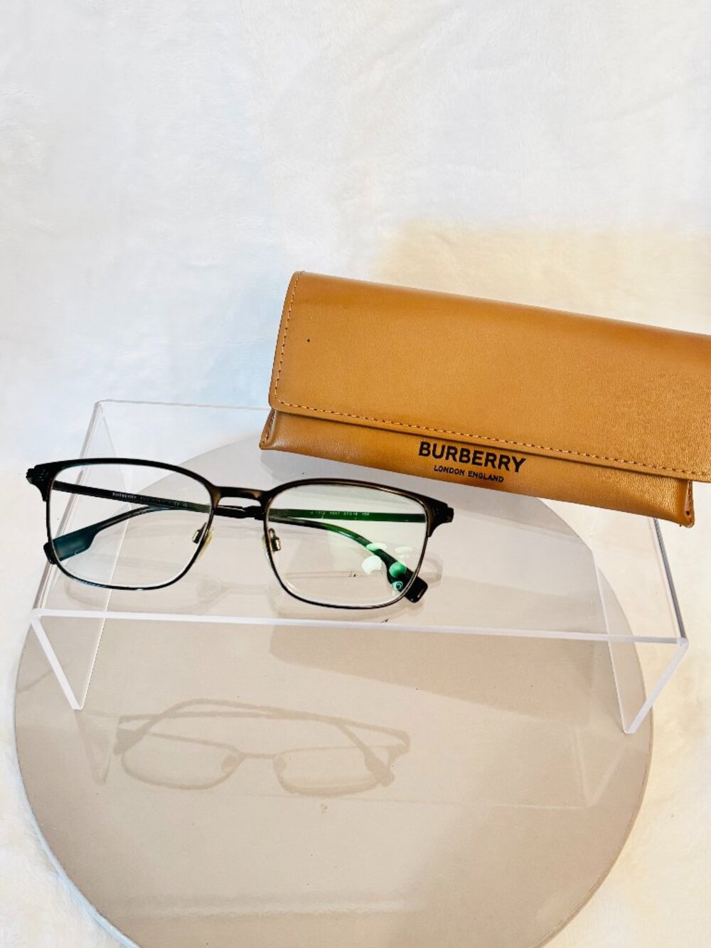 Burberry Malcolm Eyewear Frame B 1372 Black 57/18 Bridge 150 Tan Case made Italy